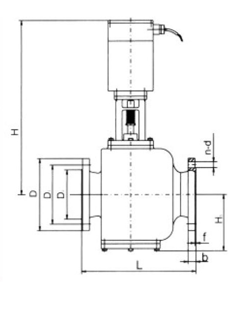 ZCM-K系列煤氣電磁閥（常開(kāi)）畫(huà)線(xiàn)圖